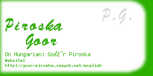 piroska goor business card